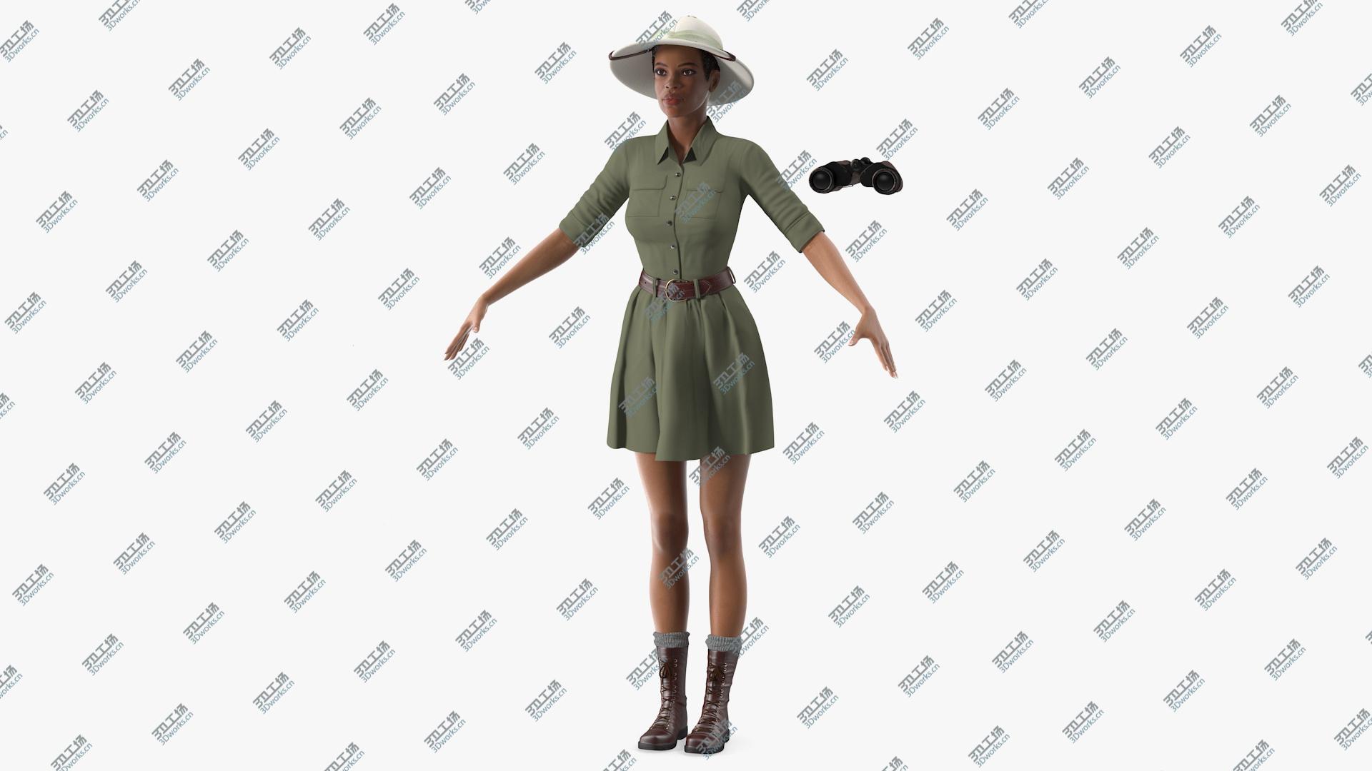 images/goods_img/202104093/Light Skin Black Woman Explorer T Pose 3D model/2.jpg